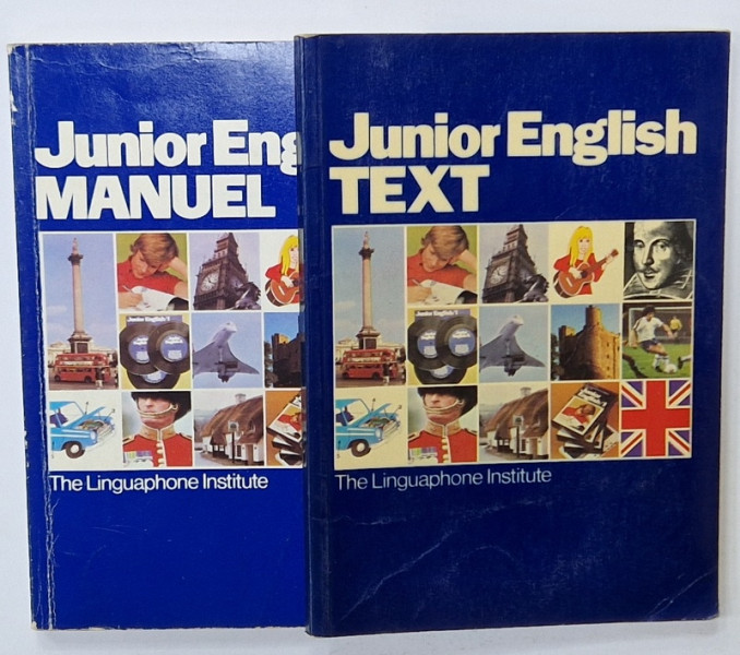 JUNIOR ENGLISH , VOLUMELE I - II , PENTRU VORBITORII DE LIMBA FRANCEZA , 1976