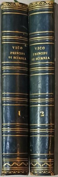 L 'APE DELLA LETTERATURA PER LA GIOVENTU  : PRINCIPJ DE SCIENZA NUOVA di GIAMBATTISTA  VICO , VOLUMELE I- II , 1831 , EX LIBRIS STAMPILAT