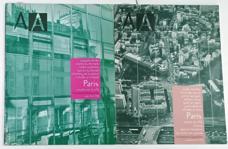L 'ARCHITECTURE D 'AUJOURD ' HUI , SUBJET : PARIS 1 - PARIS 2   , no. 294 - 295 , 1994 , REVISTE   FRANCEZE  DE ARHITECTURA