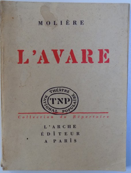 L 'AVARE de MOLIERE , 1957