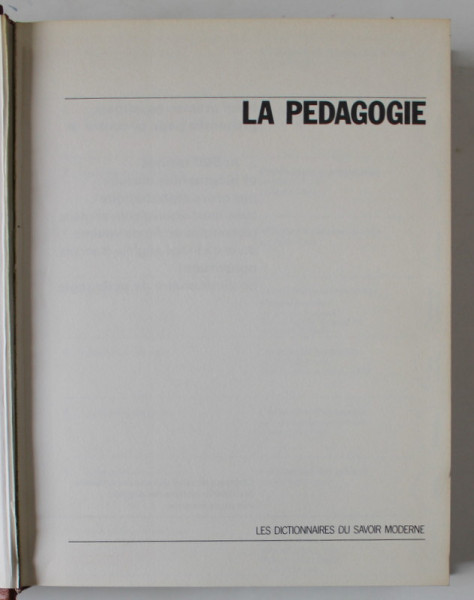 LA PEDAGOGIE , 1972