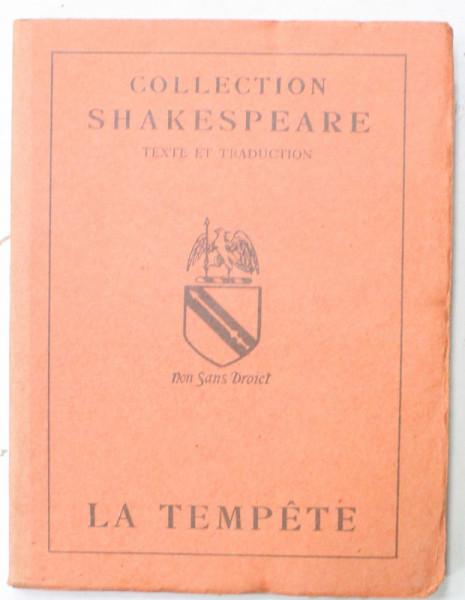 LA TEMPETE par WILLIAM SHAKESPEARE , 1927