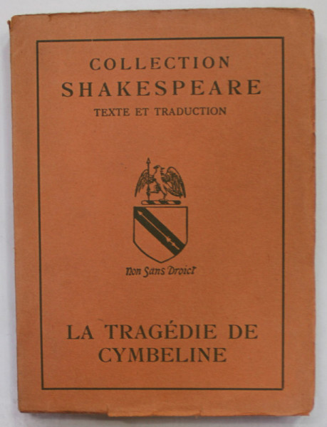 LA TRAGEDIE DE CYMBELINE , COLLECTION SHAKESPEARE , 1930