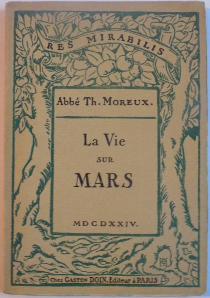 LA VIE SUR MARS par L ' ABBE TH. MOREUX , 1924