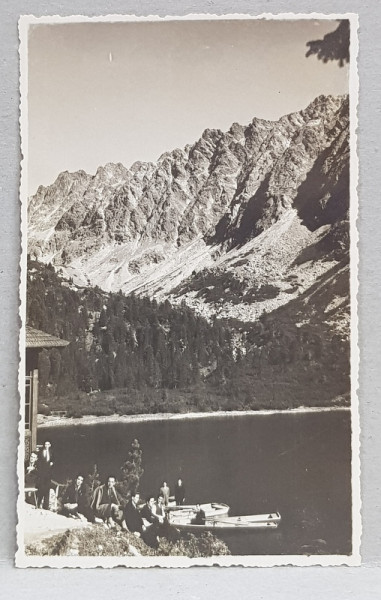 LAC IN MUNTII TATRA , CARTE POSTALA ILUSTRATA , MONOCROMA , NECIRCULATA , DATATA SEPTEMBRIE 1934