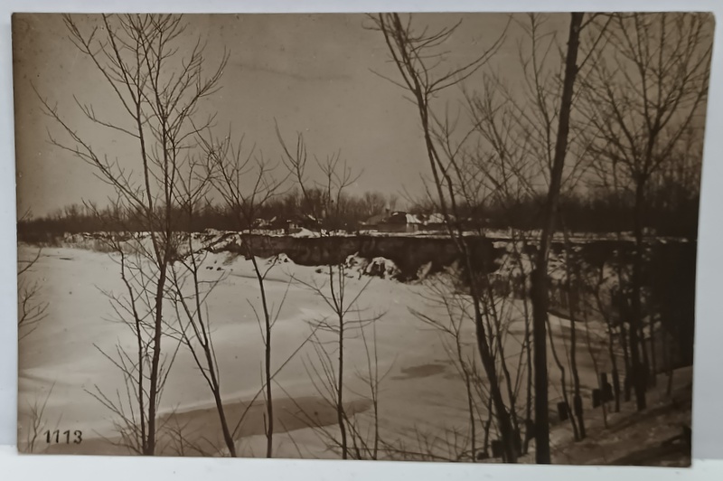 LACUL HERASTRAU PE TIMP DE IARNA , FOTOGRAFIE , INCEPUTUL SEC. XX