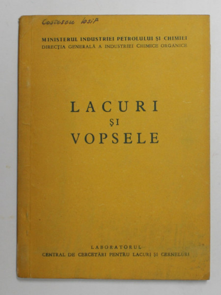 LACURI SI VOPSELE , CATALOG , 1962