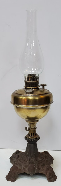 Lampa pe gaz cu picior culisant, WUNDERLAMPH PATENT, Germania, cca. 1910