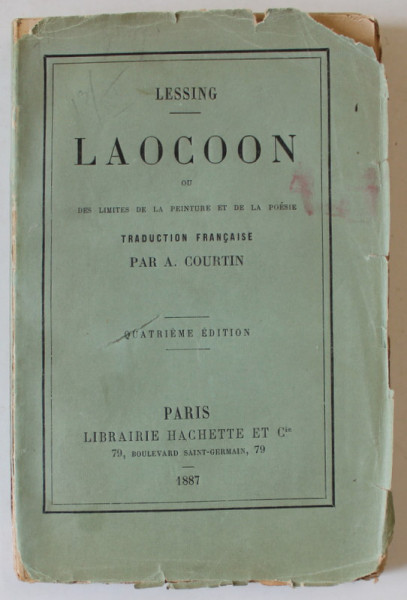 LAOCOON par LESSING , OU DES LIMITES DE LA PEINTURE ET DE LA POESIE , 1887