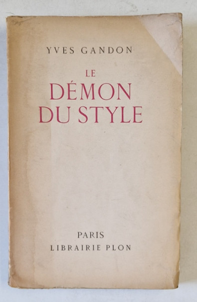 LE DEMON DU STYLE par YVES GANDON , 1938