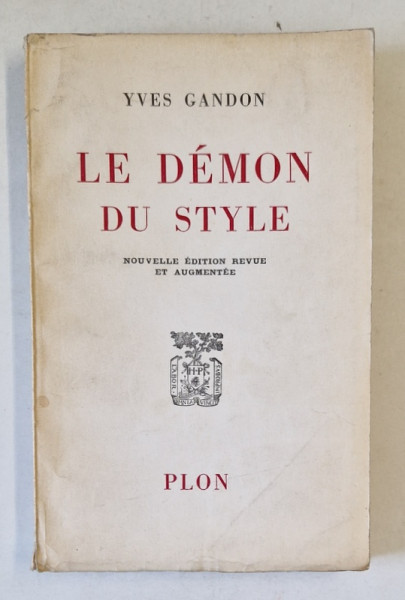 LE DEMON DU STYLE par YVES GANDON , 1960