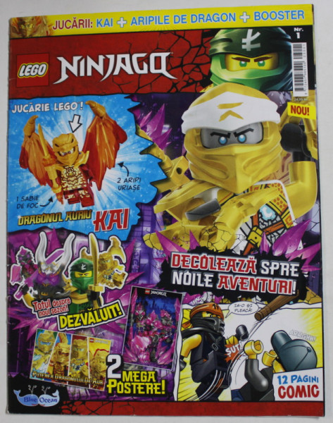 LEGO NINJAGO , NR. 1 , REVISTA DE BENZI DESENATE CU TEXT IN LIMBA ROMANA  , 2023