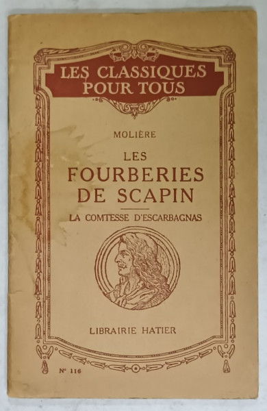 LES FOURBERIES DE SCAPIN / LA COMTESSE D 'ESCARBAGNAS  par MOLIERE , 1926