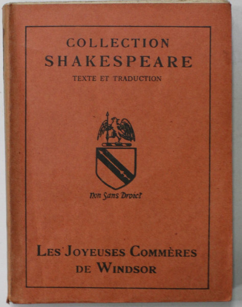 LES JOYEUSES COMMERES DE WINDSOR par WILLIAM SHAKESPEARE , 1947 , PREZINTA PETE SI HALOURI DE APA *