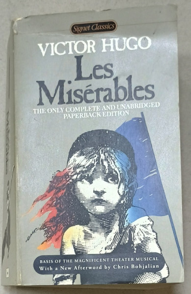 LES  MISERABLES by VICTOR HUGO , 2013 , PREZINTA URME DE INDOIRE SI DE UZURA