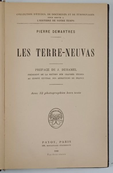 LES TERRE - NEUVAS par PIERRE DEMARTRES , 1930