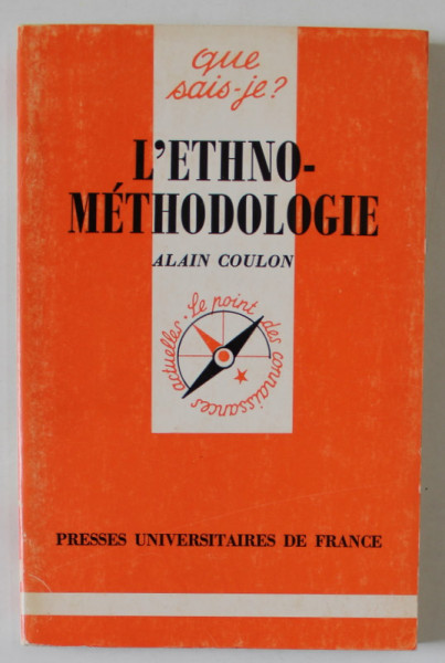 L'ETHNOMETODOLOGIE par ALAIN COULDON , 1987