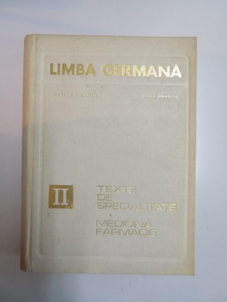 LIMBA GERMANA...VOL II  de NATALIA NICHIFOR , HILDE MANOLIU 1969