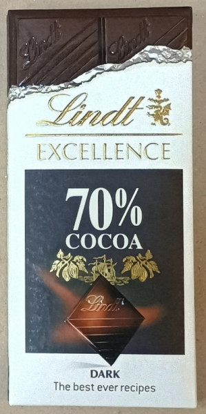 LINDT EXCELLENCE , DARK , THE BEST EVER RECIPES , 2014, CARTE IN FORMA DE BATON DE CIOCOLATA