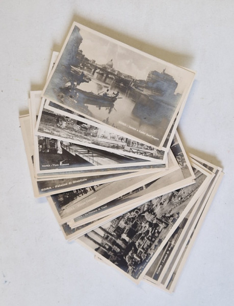 LOT DE 35 DE CARTI POSTALE ILUSTRATE , MONOCROME , ROMA , PERIOADA INTERBELICA
