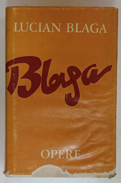 LUCIAN BLAGA , OPERE , VOLUMUL I : POEZII , editie ingrijita de DORLI BLAGA , 1974 , CONTINE DEDICATIA  SI CARTE DE VIZITA  A LUI DORLI BLAGA *