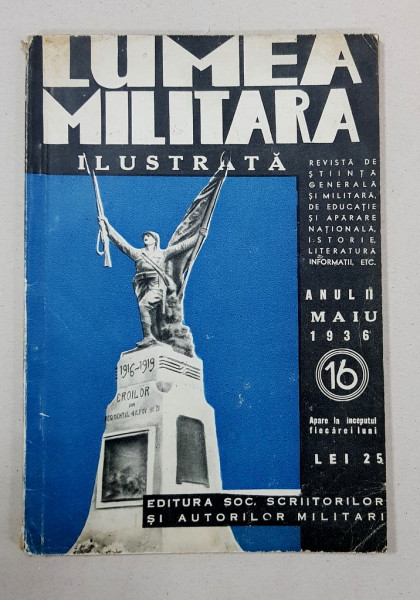 LUMEA MILITARA ILUSTRATA, ANUL II, NR. 16, MAIU 1936