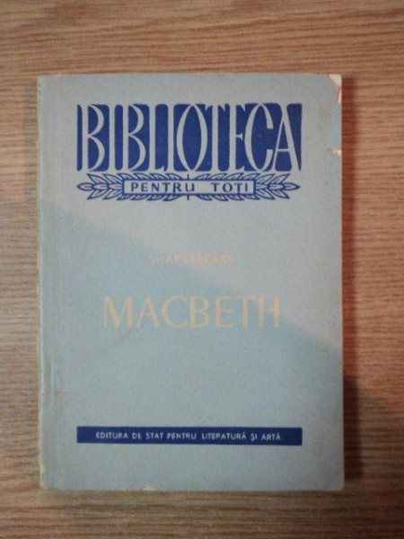 MACBETH - WILLIAM SHAKESPEARE  1957