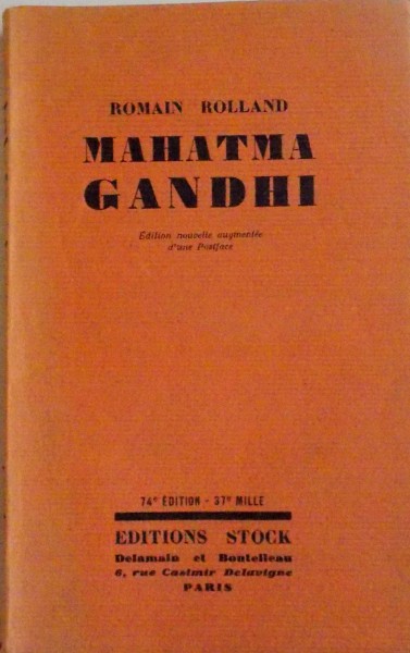 MAHATMA GANDHI par ROMAIN ROLLAND , 1930