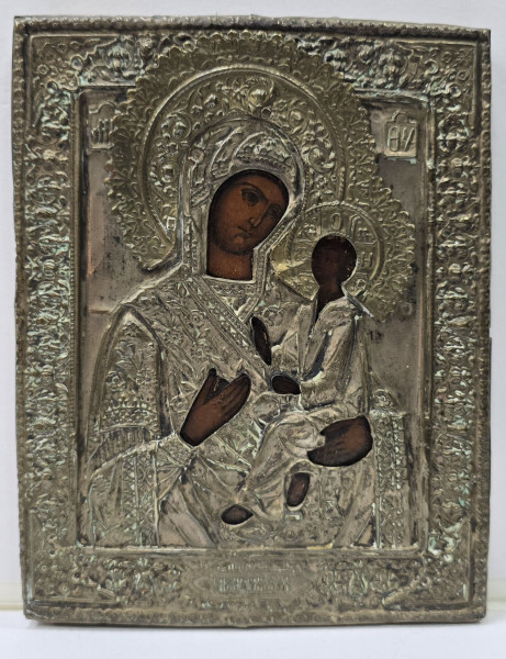 Maica Domnului cu Pruncul din Tikhvin, Icoana Scola Rusa, Secol XIX