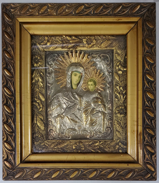 Maica Domnului cu Pruncul, Icoana cu ferecatura argintata, Perioada Interbelica