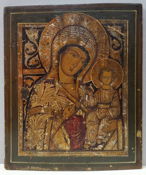 Maica Domnului cu Pruncul, Icoana pe Lemn, Scoala Rusesca, Secol XIX