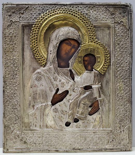 Maica Domnului cu Pruncul, Iverskaya, Icoana Ruseasca, cca. 1900