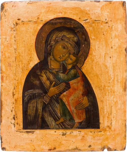 Maica Domnului cu Pruncul, TOLGSKAYA, Icoana Scoala Rusa, Secol XIX