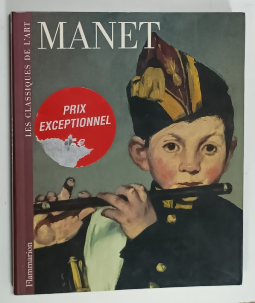 MANET , SERIE ' LES CLASSIQUES DE L 'ART ' , introduction de MARCELLO VENTURI, 2003, PREZINTA  HALOURI DE APA SI PETE , URME DE UZURA