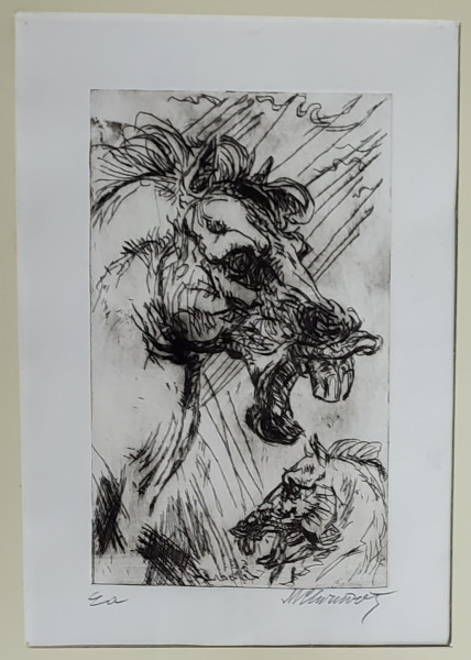 Marcel Chirnoaga (1930-2008) - Cal, Gravura