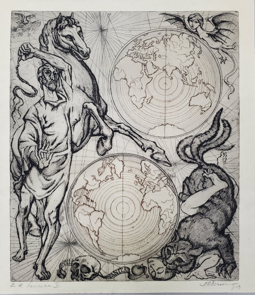 Marcel Chirnoaga (1930-2008) - Lumea II, Gravura