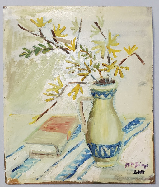 Maria Proca Jinga (1928- 2015) - Natura statica cu canceu si carte