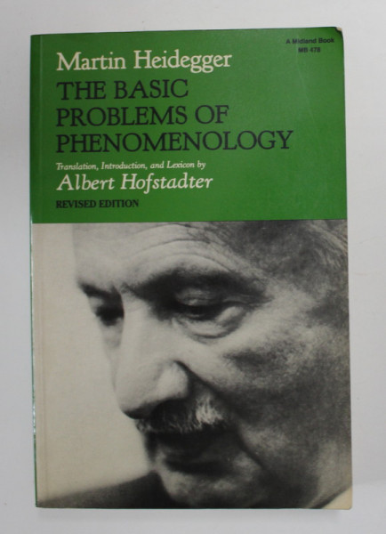 MARTIN HEIDEGGER - THE BASIC PROBLEMS OF PHENOMENOLOGY , 1988