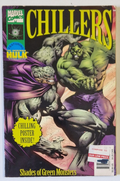 MARVEL CHILLERS : SHADE OF GREEN MONSTERS , FEATURING THE INCREDIBLE HULK , BENZI DESENATE , 1997