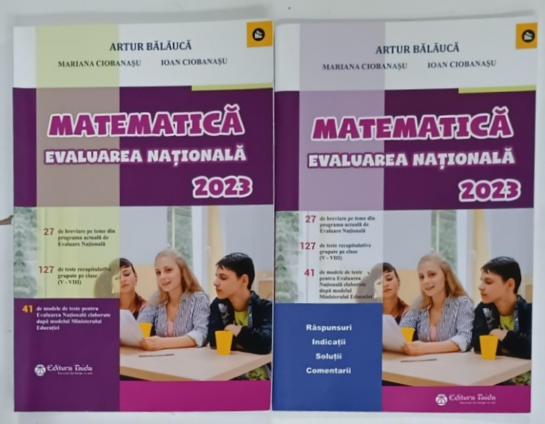 MATEMATICA , EVALUAREA NATIONALA  2003  de ARTUR BALAUCA , VOLUMELE I - II , 2002