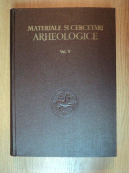 MATERIALE SI CERCETARI ARHEOLOGICE, VOLUMUL V  1959