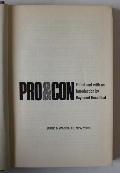 McLUHAN : PRO and CON , edited and with an introduction by RAYMOND ROSENTHAL , 1968