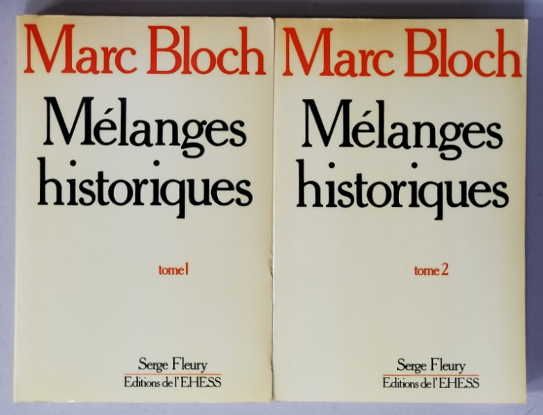 MELANGES HISTORIQUES par MARC BLOCH , VOLUMELE I - II , 1983