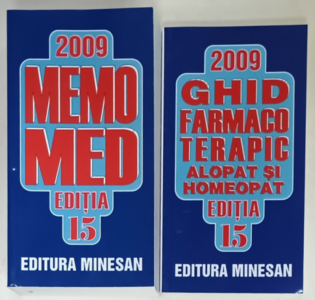 MEMOMED + GHID FARMACOTERAPIC ALOPAT SI HOMEOPAT , 2 VOLUME , EDITIA 15 , 2009