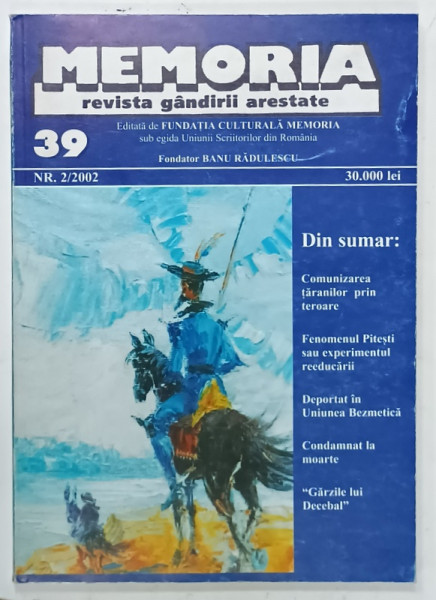 MEMORIA , REVISTA GANDIRII ARESTATE , NR. 2 , 2002