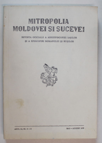 MITROPOLIA MOLDOVEI SI SUCEVEI , REVISTA OFICIALA , NR. 5-8 , 1976