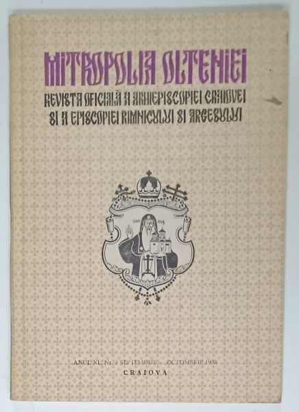 MITROPOLIA OLTENIEI , REVISTA OFICIALA  A  ARHIEPISCOPIEI CRAIOVEI ..RAMNICULUI SI ARGESULUI , NR. 5 , 1988