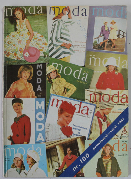 MODA , REVISTA SEMESTRIALA EDITATA DE UCECOM , NR. 100 , PRIMAVARA - VARA , 1981