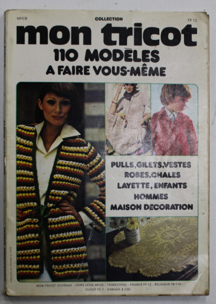 MON TRICOT , 110 MODELES A FAIRE VOUS - MEME , MENSUEL , NO. 125 , 126 , 127 , COLEGAT  ANII '70 -' 80