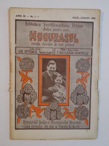 ''MUGURASUL'', ANUL III, NR. 7-8, IULIE-AUGUST 1936